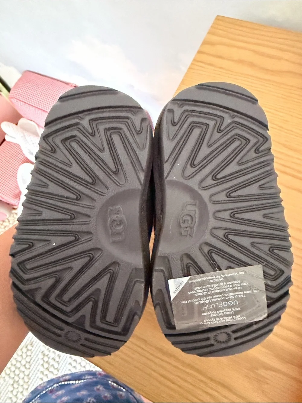 UGG Charcoal Grey Kids Cozy Slip-On Suede Slippers